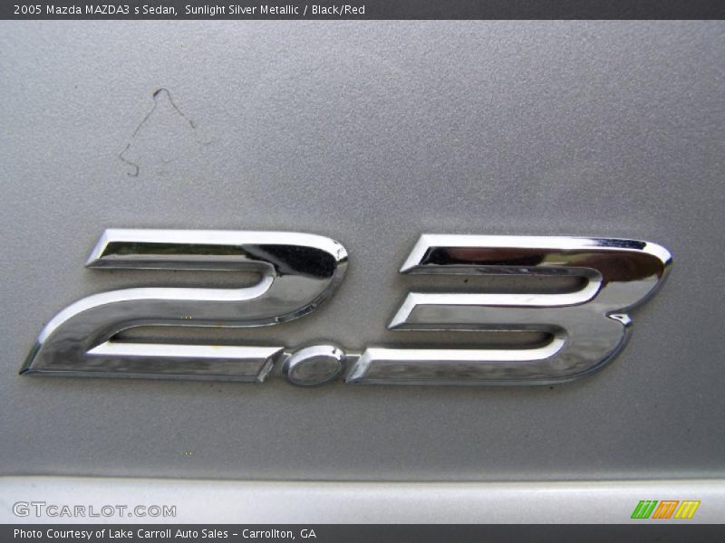 Sunlight Silver Metallic / Black/Red 2005 Mazda MAZDA3 s Sedan
