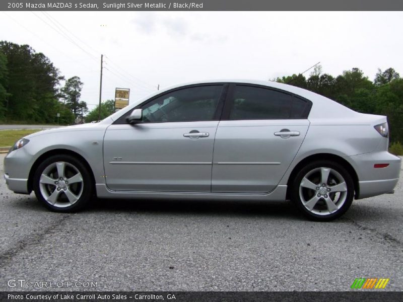 Sunlight Silver Metallic / Black/Red 2005 Mazda MAZDA3 s Sedan