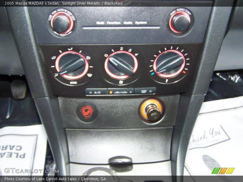 Sunlight Silver Metallic / Black/Red 2005 Mazda MAZDA3 s Sedan