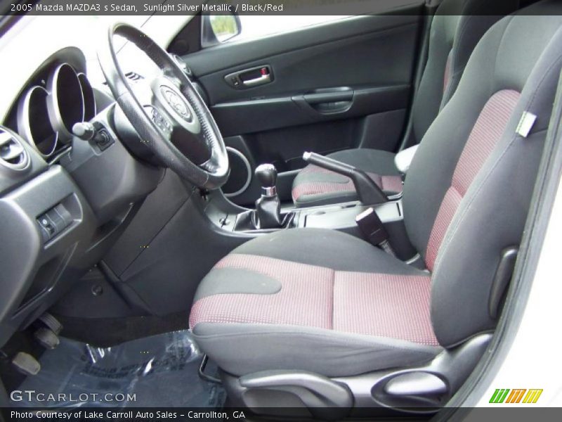  2005 MAZDA3 s Sedan Black/Red Interior