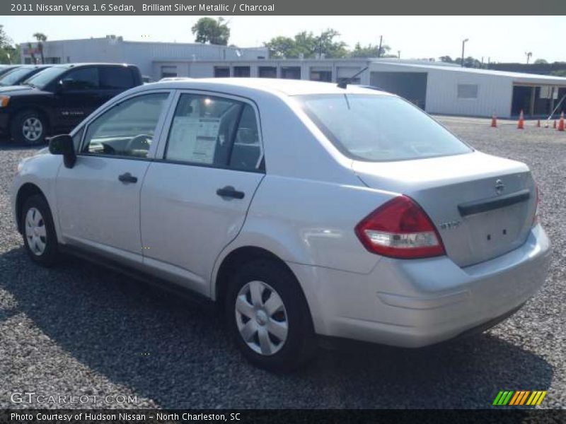 Brilliant Silver Metallic / Charcoal 2011 Nissan Versa 1.6 Sedan