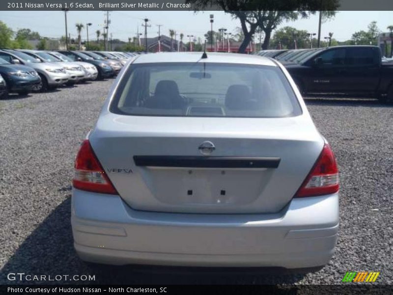 Brilliant Silver Metallic / Charcoal 2011 Nissan Versa 1.6 Sedan