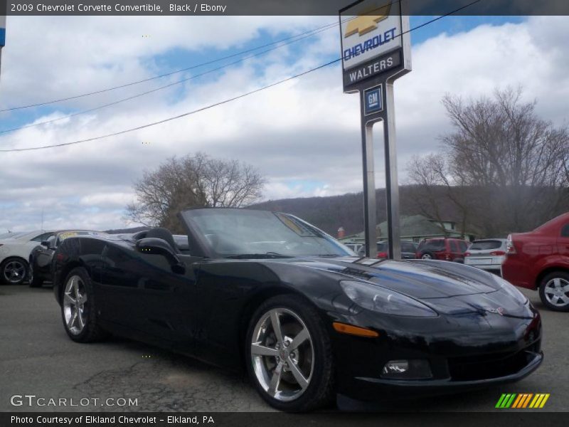 Black / Ebony 2009 Chevrolet Corvette Convertible