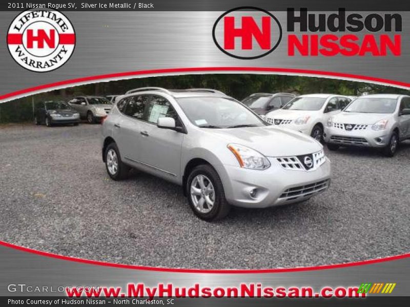 Silver Ice Metallic / Black 2011 Nissan Rogue SV