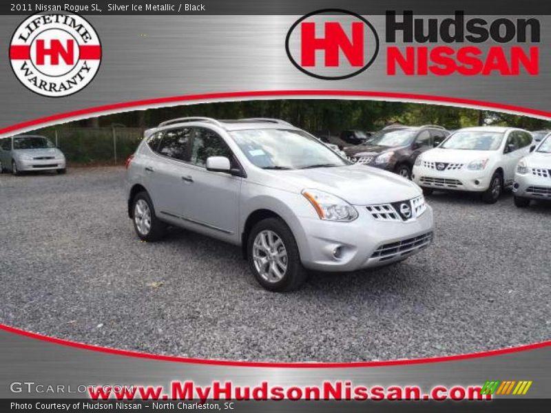 Silver Ice Metallic / Black 2011 Nissan Rogue SL