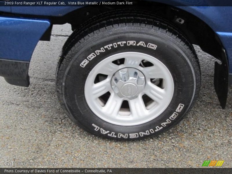 Vista Blue Metallic / Medium Dark Flint 2009 Ford Ranger XLT Regular Cab