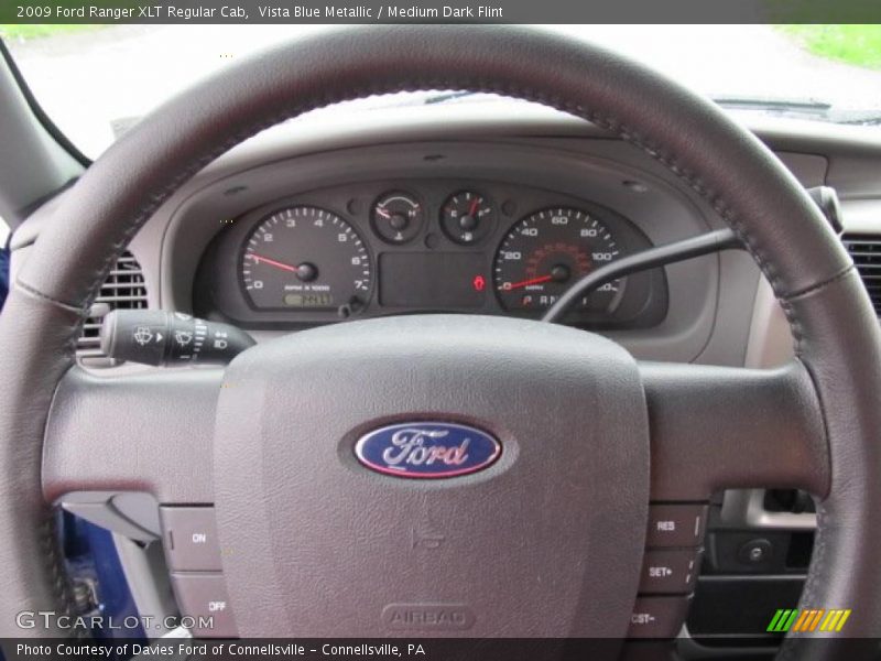 Vista Blue Metallic / Medium Dark Flint 2009 Ford Ranger XLT Regular Cab