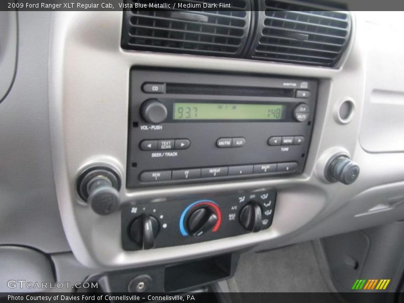 Vista Blue Metallic / Medium Dark Flint 2009 Ford Ranger XLT Regular Cab