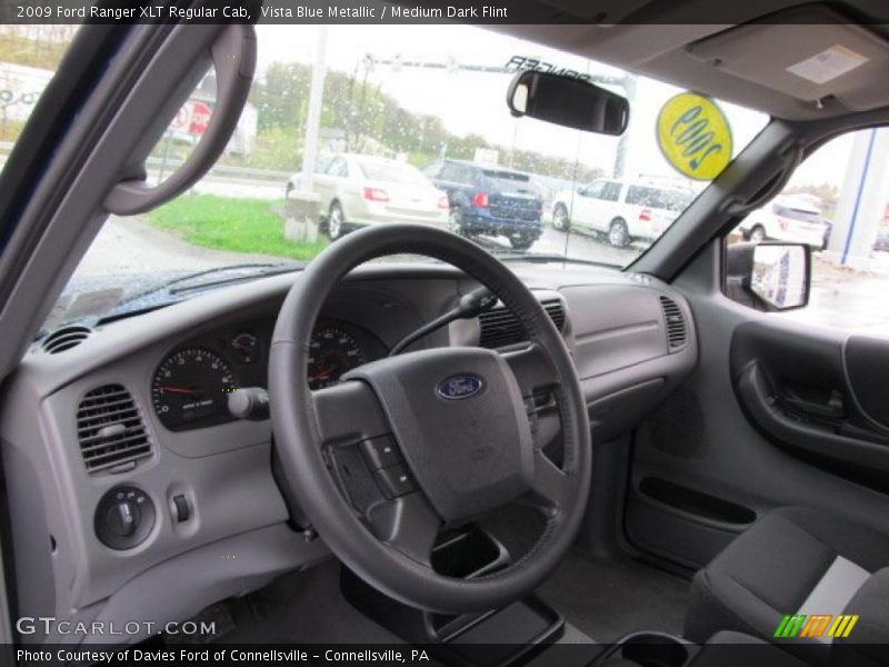 Vista Blue Metallic / Medium Dark Flint 2009 Ford Ranger XLT Regular Cab