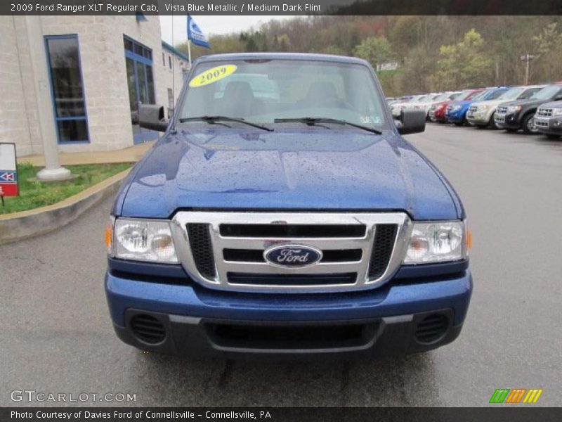 Vista Blue Metallic / Medium Dark Flint 2009 Ford Ranger XLT Regular Cab