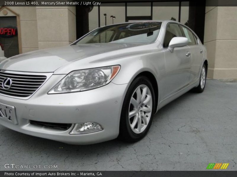 Mercury Silver Metallic / Light Gray 2008 Lexus LS 460