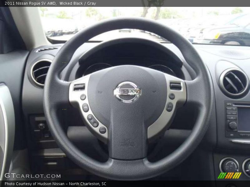 Wicked Black / Gray 2011 Nissan Rogue SV AWD