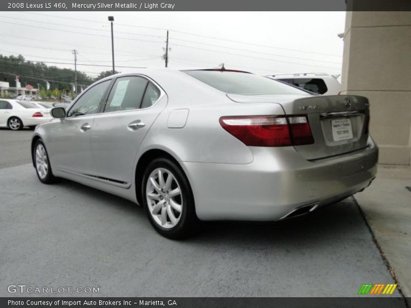 Mercury Silver Metallic / Light Gray 2008 Lexus LS 460