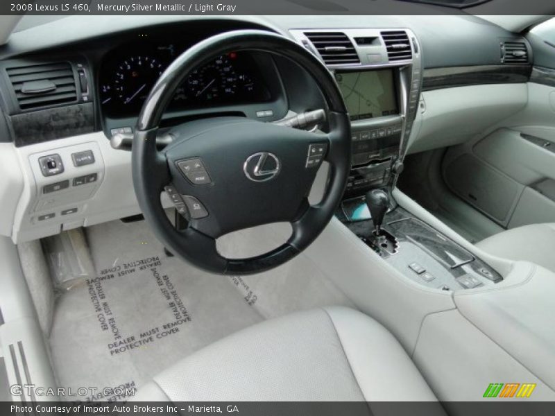 Mercury Silver Metallic / Light Gray 2008 Lexus LS 460