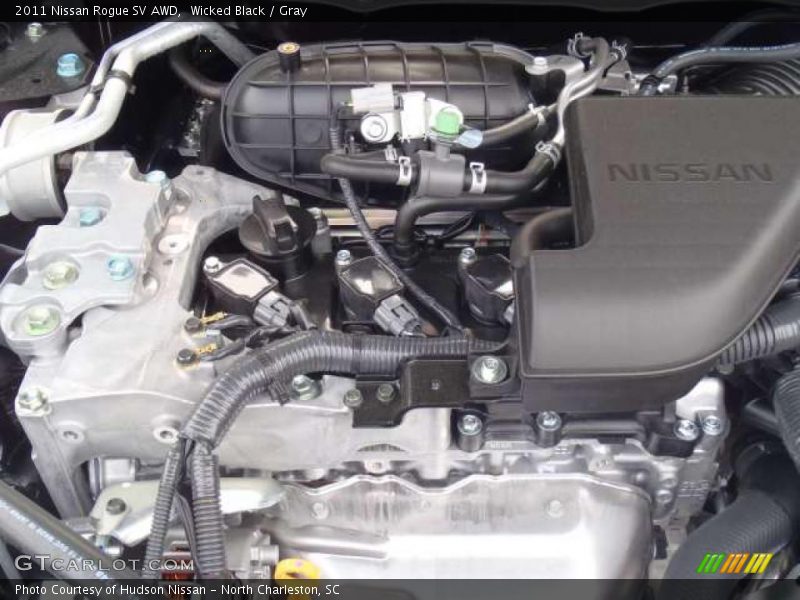 Wicked Black / Gray 2011 Nissan Rogue SV AWD