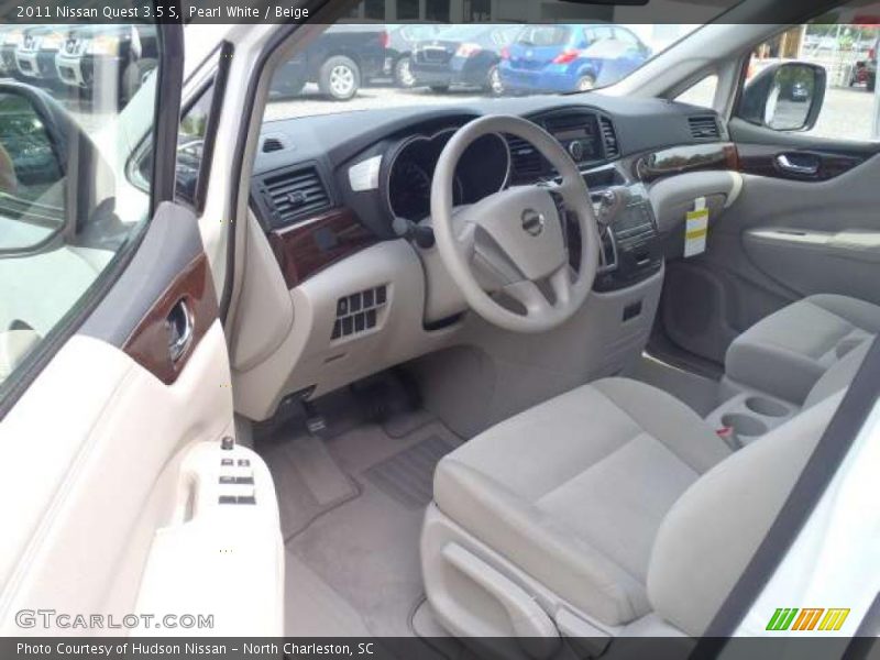 Pearl White / Beige 2011 Nissan Quest 3.5 S