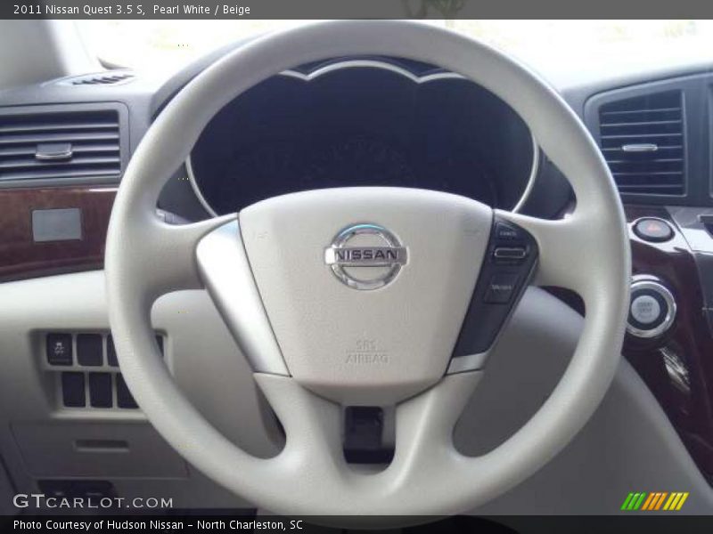 Pearl White / Beige 2011 Nissan Quest 3.5 S
