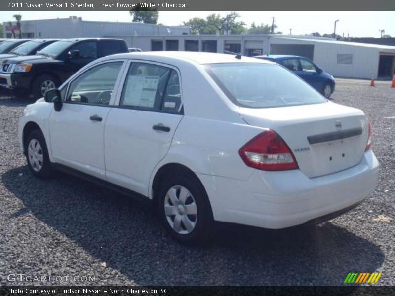 Fresh Powder White / Charcoal 2011 Nissan Versa 1.6 Sedan