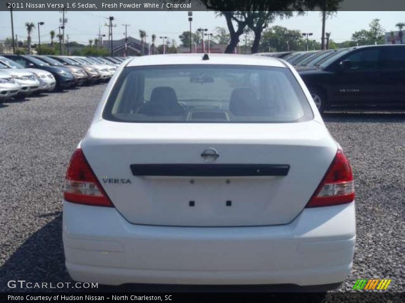 Fresh Powder White / Charcoal 2011 Nissan Versa 1.6 Sedan
