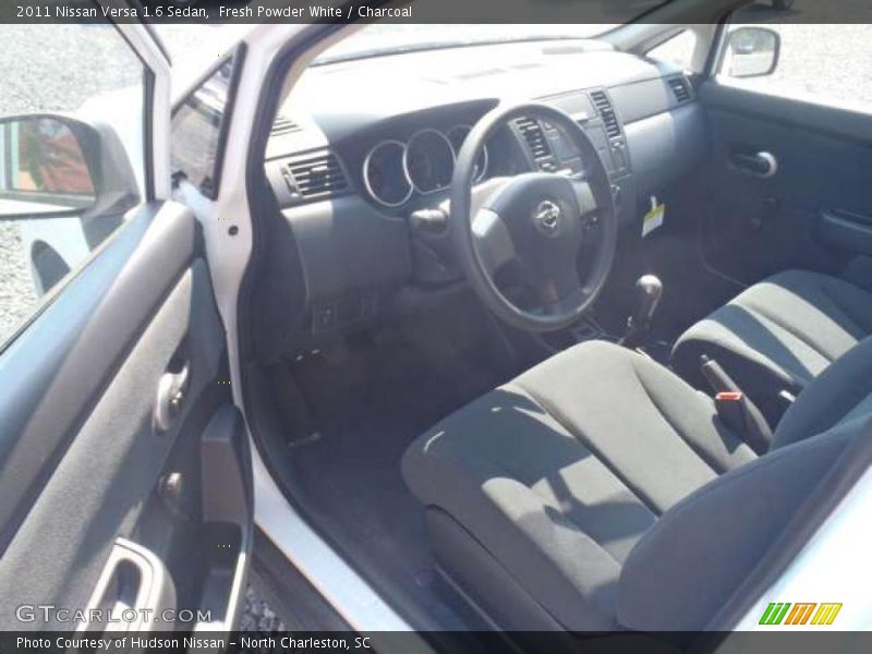 Fresh Powder White / Charcoal 2011 Nissan Versa 1.6 Sedan