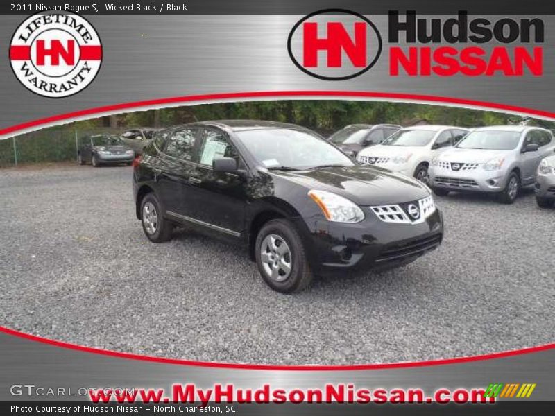 Wicked Black / Black 2011 Nissan Rogue S