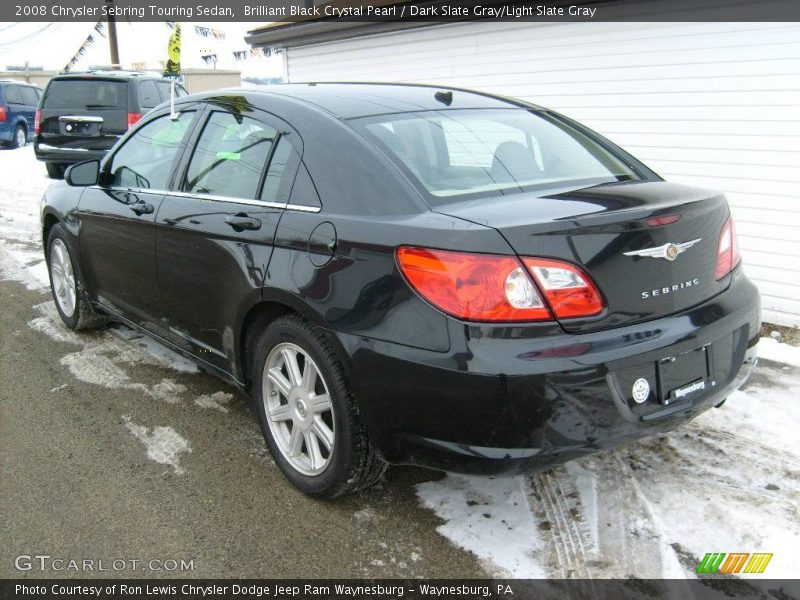 Brilliant Black Crystal Pearl / Dark Slate Gray/Light Slate Gray 2008 Chrysler Sebring Touring Sedan
