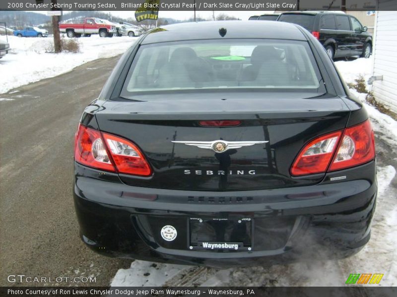 Brilliant Black Crystal Pearl / Dark Slate Gray/Light Slate Gray 2008 Chrysler Sebring Touring Sedan