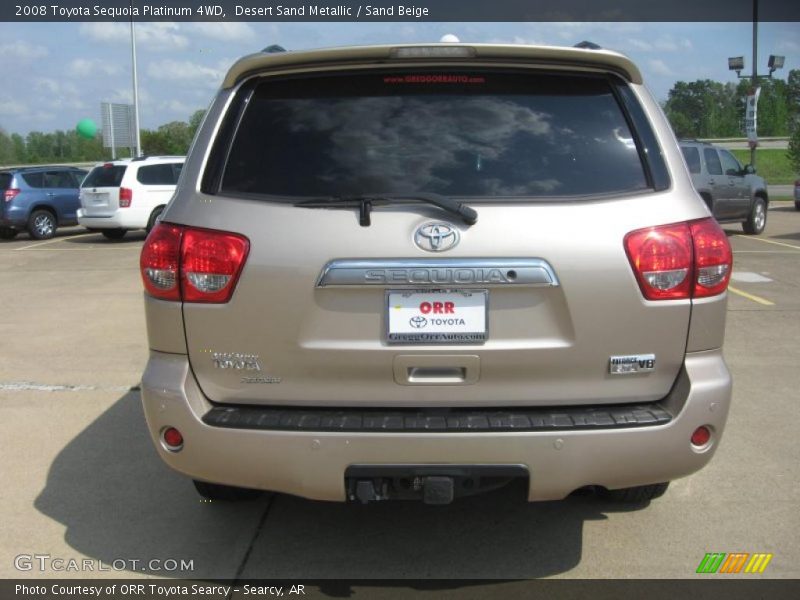 Desert Sand Metallic / Sand Beige 2008 Toyota Sequoia Platinum 4WD