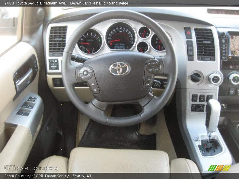 Desert Sand Metallic / Sand Beige 2008 Toyota Sequoia Platinum 4WD