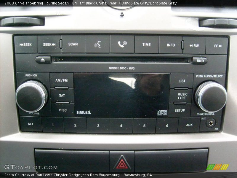 Brilliant Black Crystal Pearl / Dark Slate Gray/Light Slate Gray 2008 Chrysler Sebring Touring Sedan