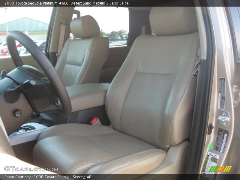 Desert Sand Metallic / Sand Beige 2008 Toyota Sequoia Platinum 4WD