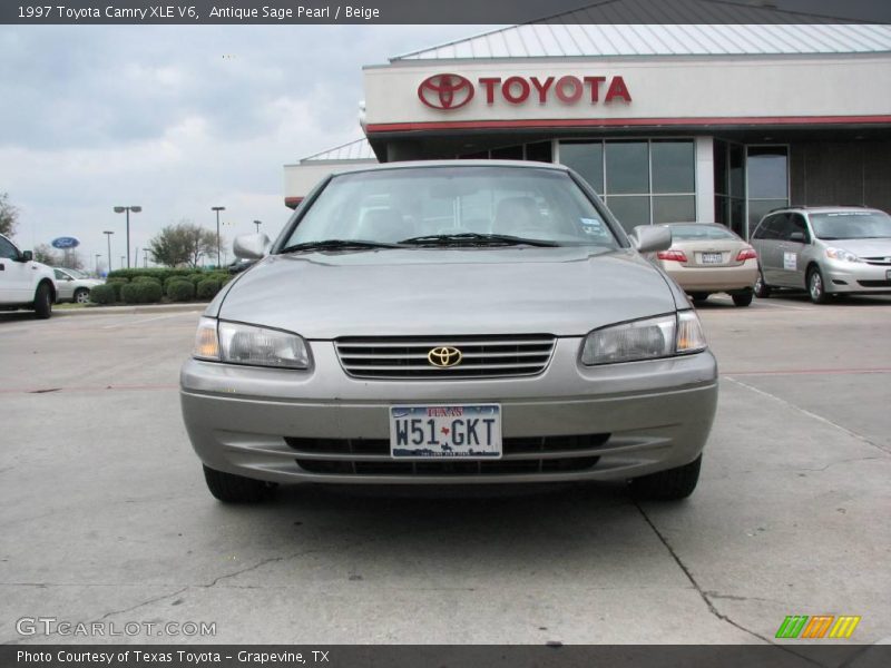 Antique Sage Pearl / Beige 1997 Toyota Camry XLE V6