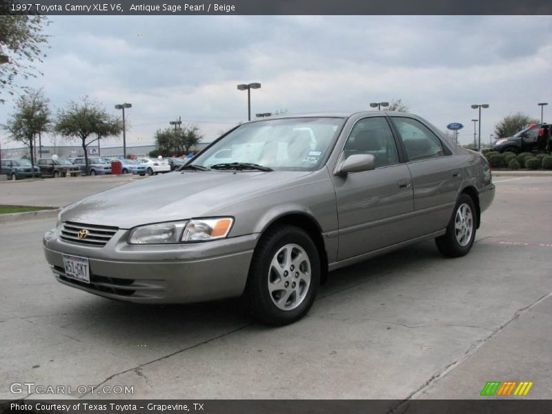 Antique Sage Pearl / Beige 1997 Toyota Camry XLE V6