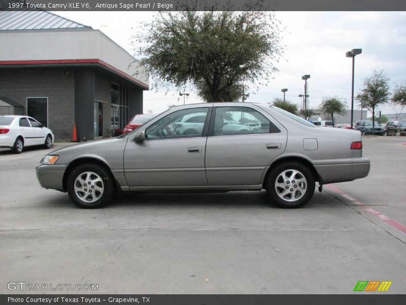 Antique Sage Pearl / Beige 1997 Toyota Camry XLE V6