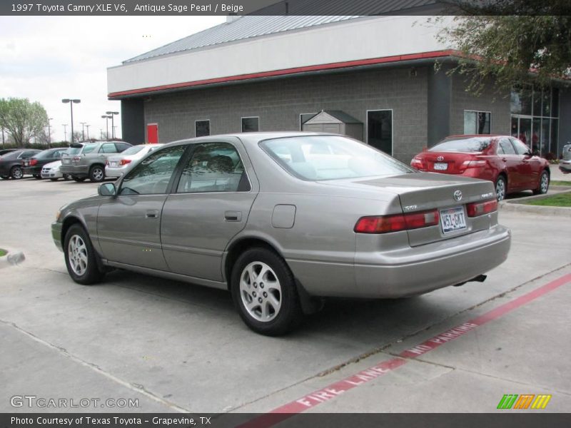 Antique Sage Pearl / Beige 1997 Toyota Camry XLE V6