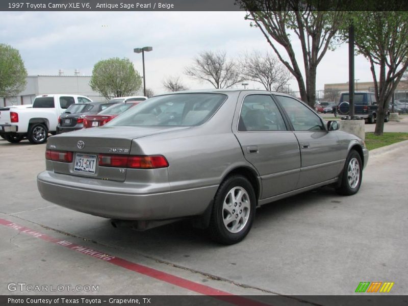 Antique Sage Pearl / Beige 1997 Toyota Camry XLE V6