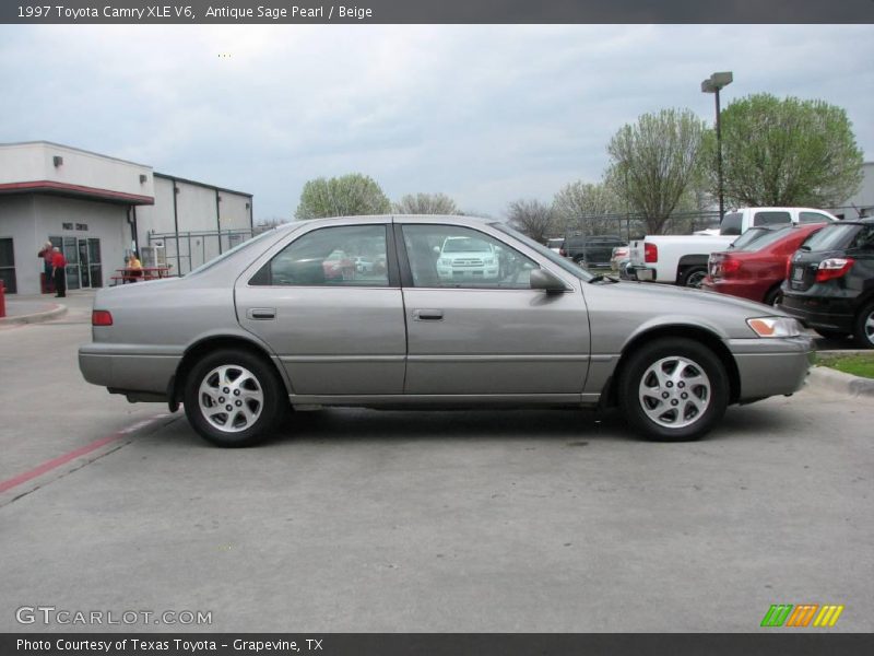 Antique Sage Pearl / Beige 1997 Toyota Camry XLE V6