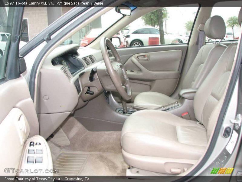 Antique Sage Pearl / Beige 1997 Toyota Camry XLE V6