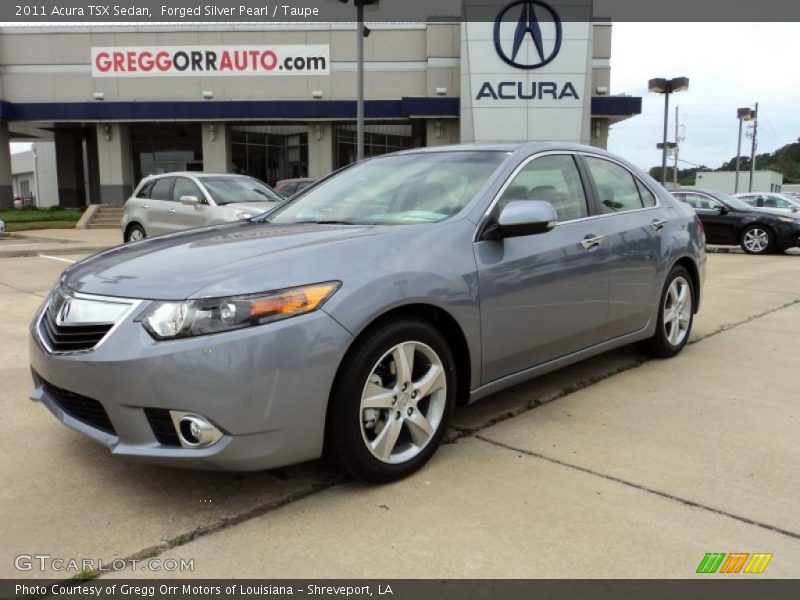 Forged Silver Pearl / Taupe 2011 Acura TSX Sedan