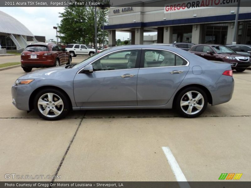 Forged Silver Pearl / Taupe 2011 Acura TSX Sedan