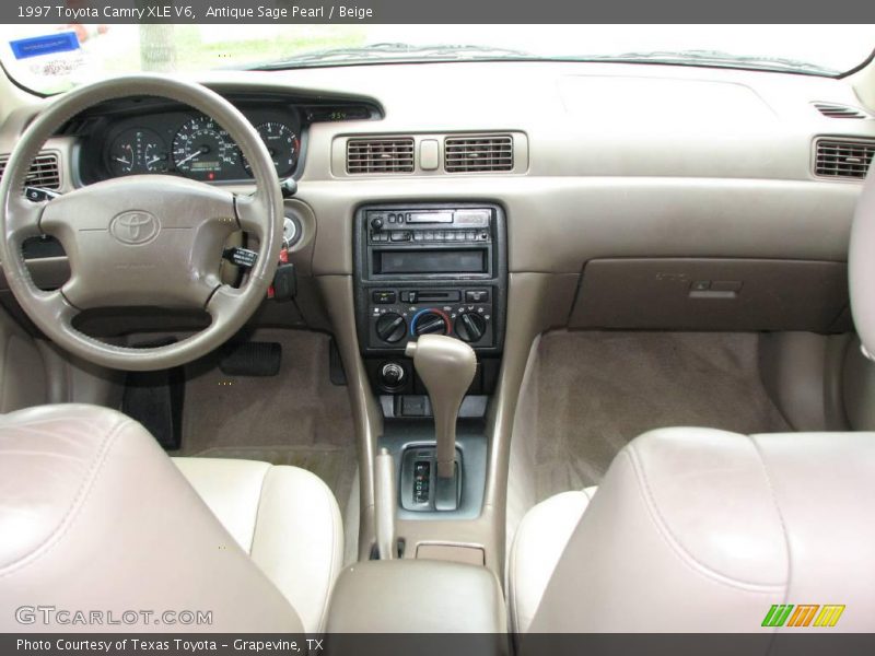 Antique Sage Pearl / Beige 1997 Toyota Camry XLE V6