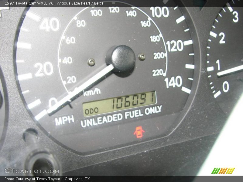Antique Sage Pearl / Beige 1997 Toyota Camry XLE V6