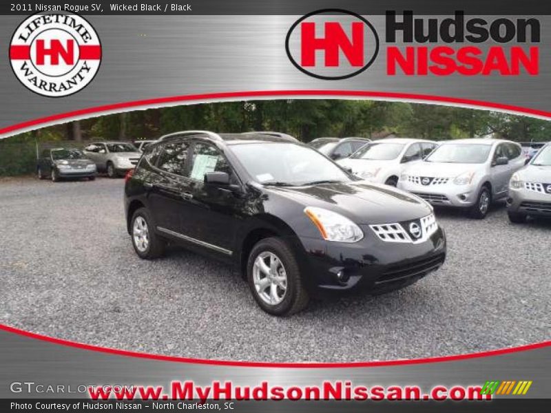 Wicked Black / Black 2011 Nissan Rogue SV