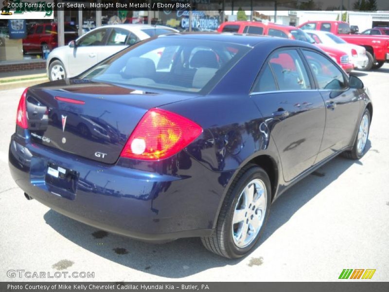 Midnight Blue Metallic / Ebony Black 2008 Pontiac G6 GT Sedan