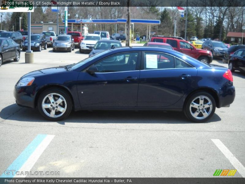 Midnight Blue Metallic / Ebony Black 2008 Pontiac G6 GT Sedan