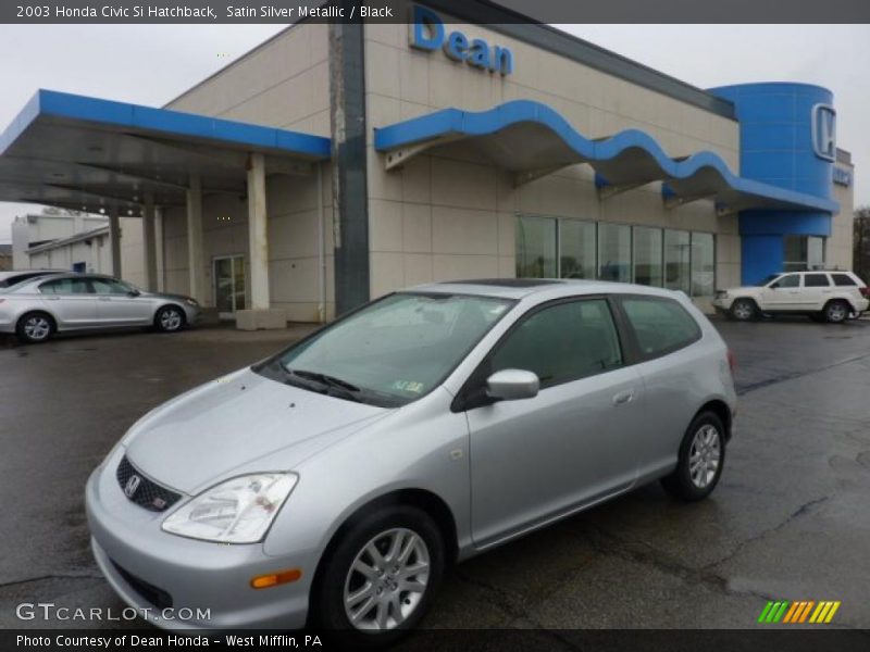 Satin Silver Metallic / Black 2003 Honda Civic Si Hatchback