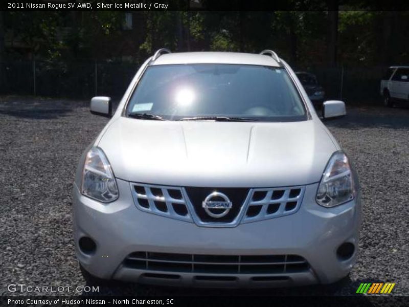 Silver Ice Metallic / Gray 2011 Nissan Rogue SV AWD