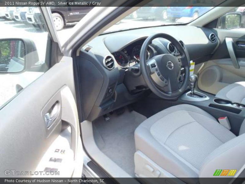 Silver Ice Metallic / Gray 2011 Nissan Rogue SV AWD