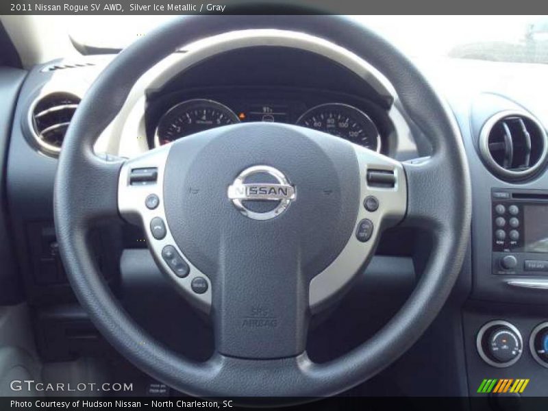 Silver Ice Metallic / Gray 2011 Nissan Rogue SV AWD