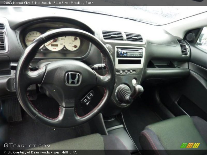 Satin Silver Metallic / Black 2003 Honda Civic Si Hatchback